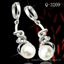 Pendiente de perlas de plata de ley 925 (Q-3209)